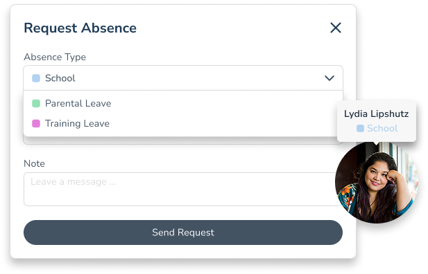 request an absence