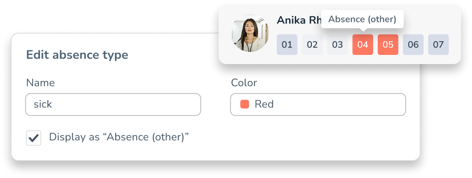 edit an absence type