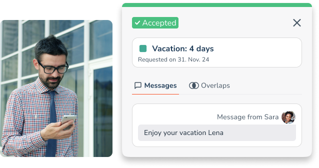 Approval of a request