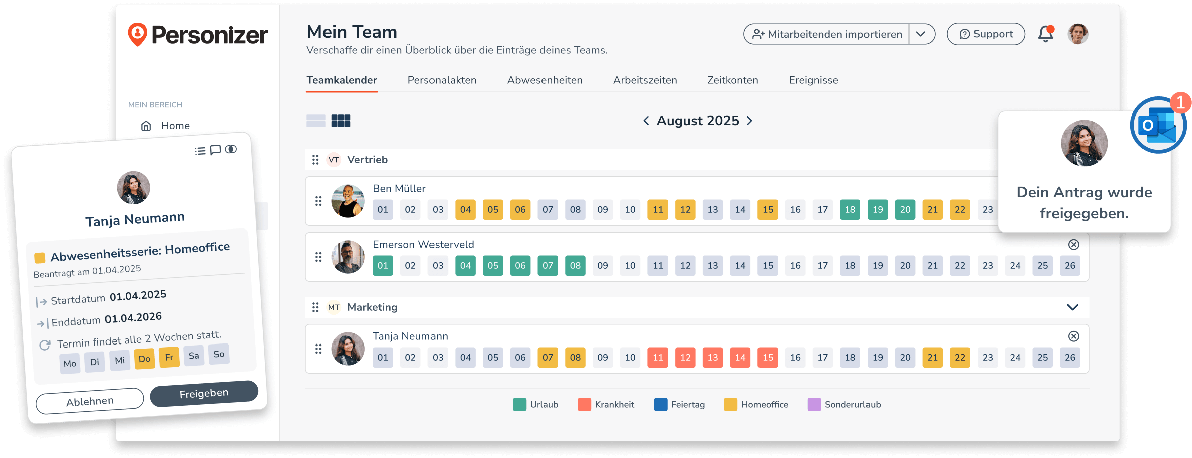 Urlaubsplaner Übersicht