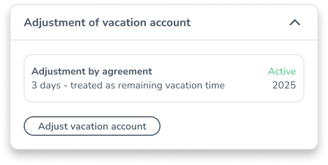 document vacation account