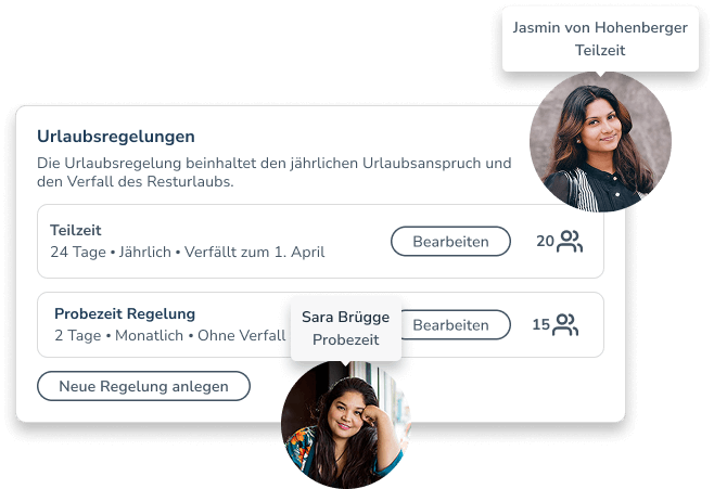 Übersicht der Urlaubsregelungen mobile view
