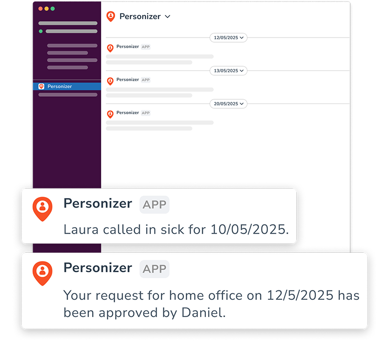 Slack app screenshot