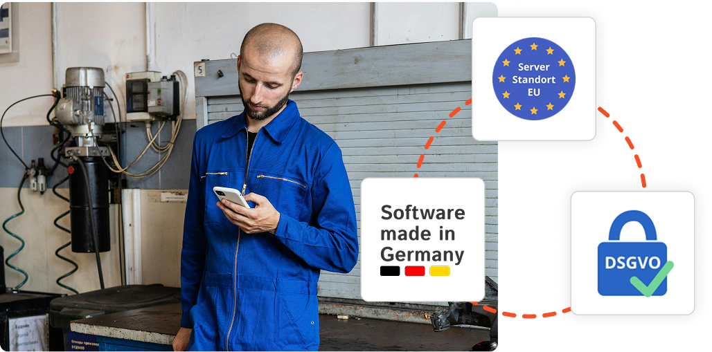 Handwerker in Werkstatt