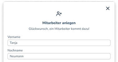 Mitarbeitende anlegen