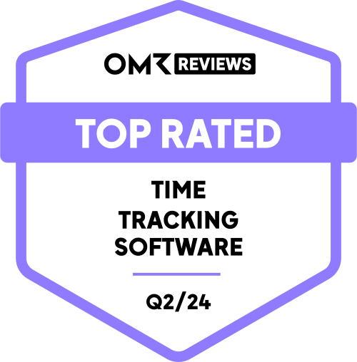 Top Rated Timetracking-Software at OMR Reviews Q2/2024 (Badge)