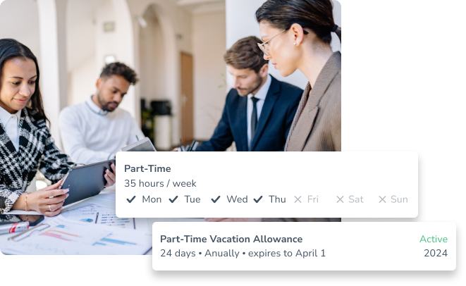 Work schedules in Personizer