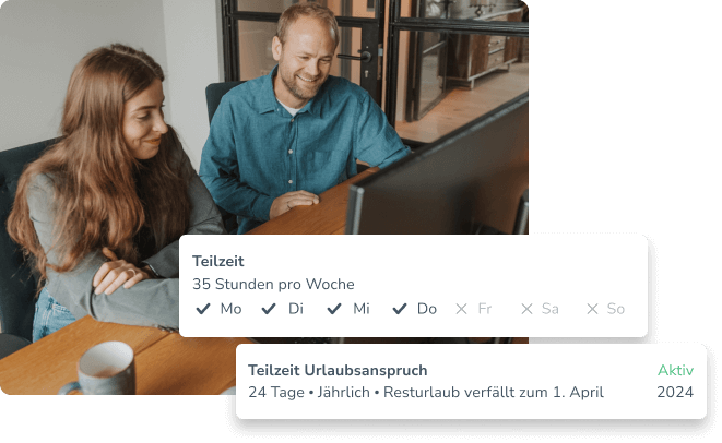 Arbeitszeitmodelle in Personizer