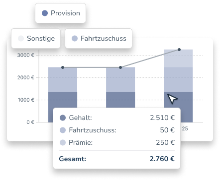 Gehaltsübersicht in Personizer