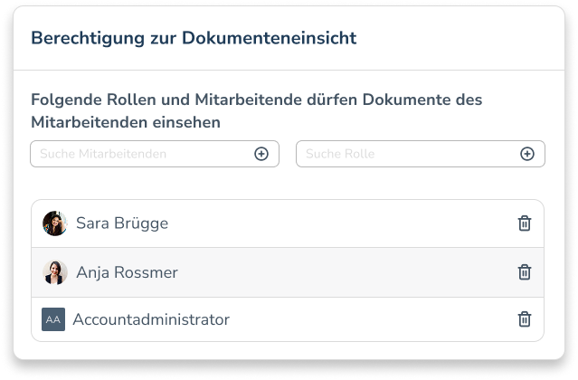 Berechtigung zur Dokumenteneinsicht