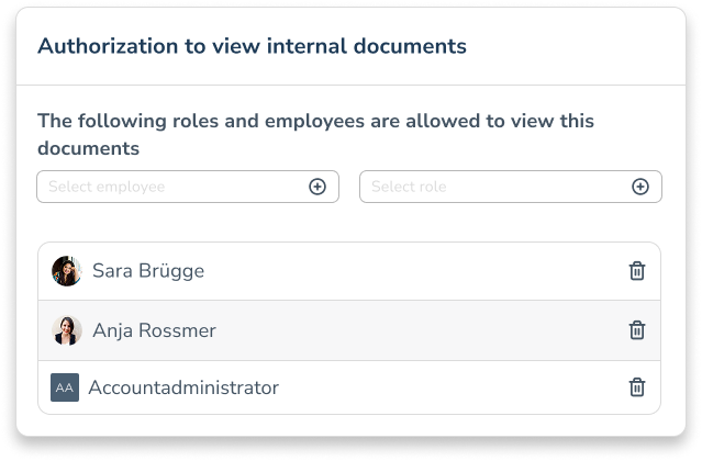 Authorization to view documents