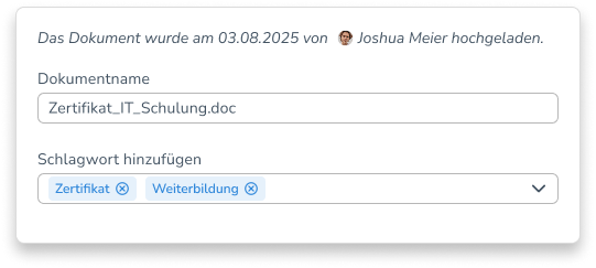 Dokumente bearbeiten in Personizer