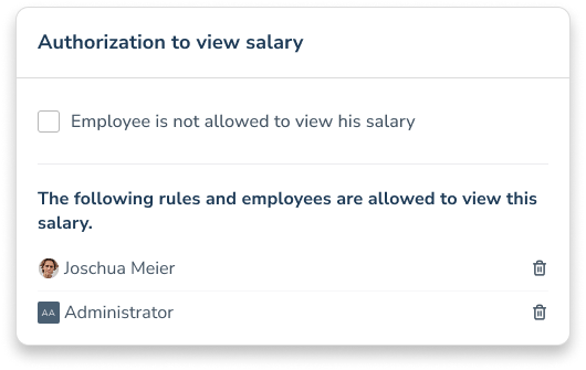 Authorization to view salaries