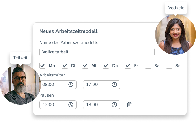 Arbeitszeitmodell anlegen