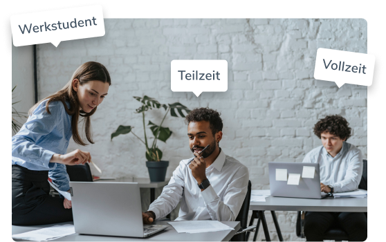 verschiedene Arbeitszeitmodelle