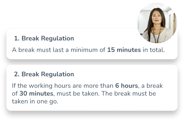 Break regulations in personizer