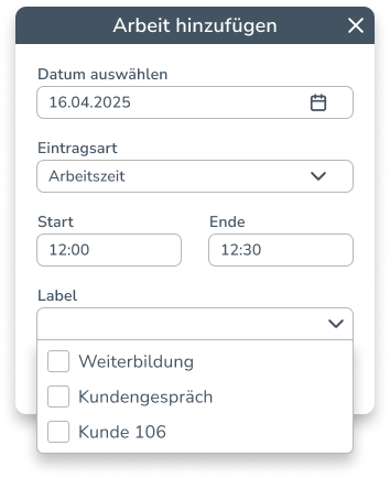 Zeiterfassung kategorisieren