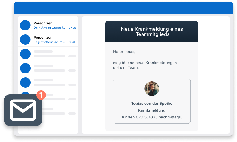 Krankmeldungen und Urlaubsanträge per Slack-Benachrichtigung, E-Mail oder Smartphone erhalten (Screenshots)