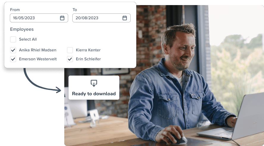 Export personalized absence reports