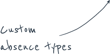 Custom absence types
