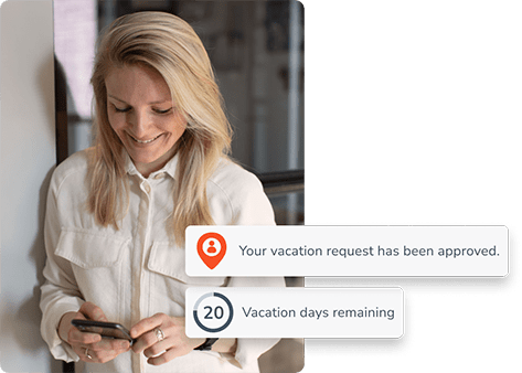 Reduce admin tasks for remaining vacation days and vacation requests to a minimum (screenshot)