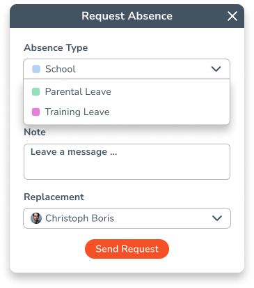 Requesting absences