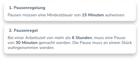 Pausenregeln