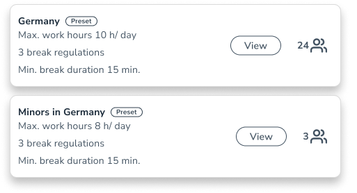 conditions as a preset