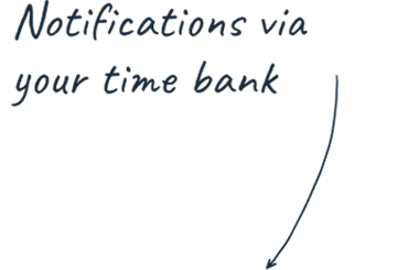 Notifications via your time bank