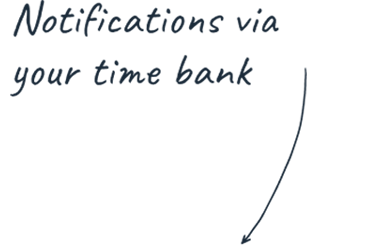 Notifications via your time bank